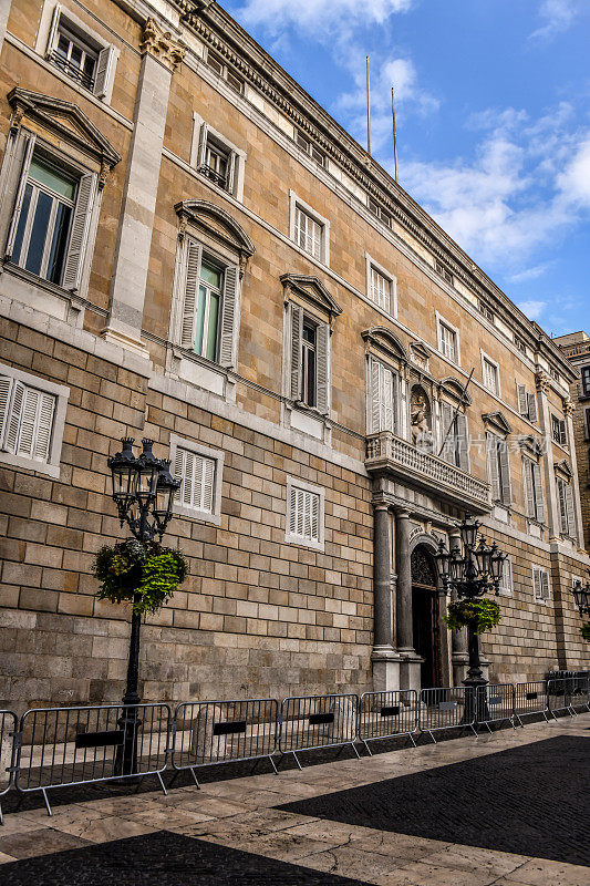 Entrance to Plaça de Sant Jaume In Barcelona, Spain